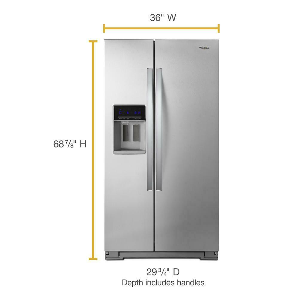 Whirlpool WRS571CIHZ 36-inch Wide Counter Depth Side-by-Side Refrigerator - 21 cu. ft.