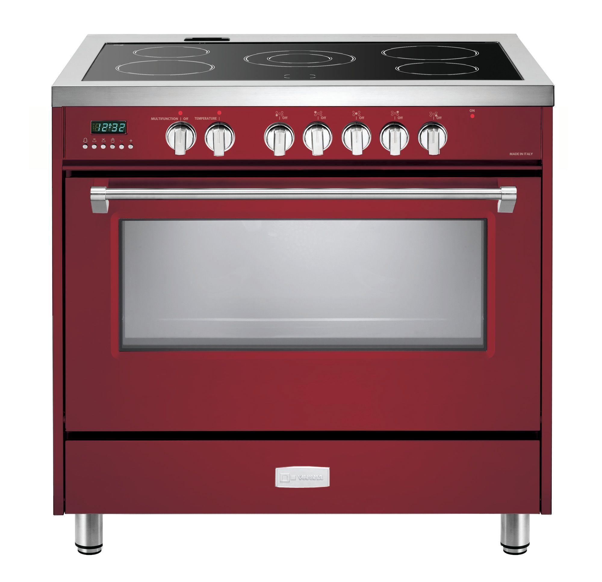 Verona VDFSEE365BU Designer 36" Electric Glass Top Range - Burgundy