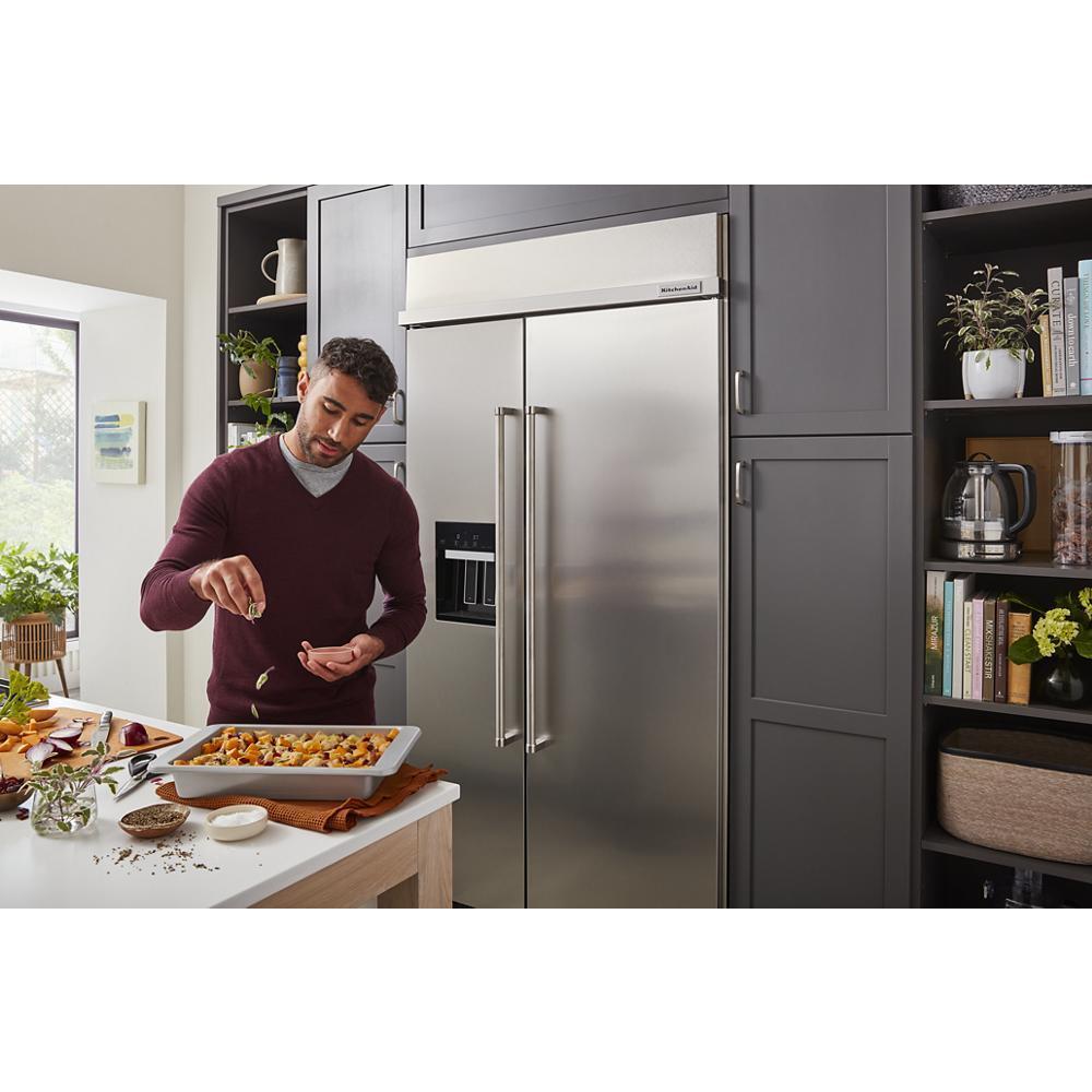 Kitchenaid KURR314KSS 24" Undercounter Refrigerator with Glass Door and Shelves with Metallic Accents