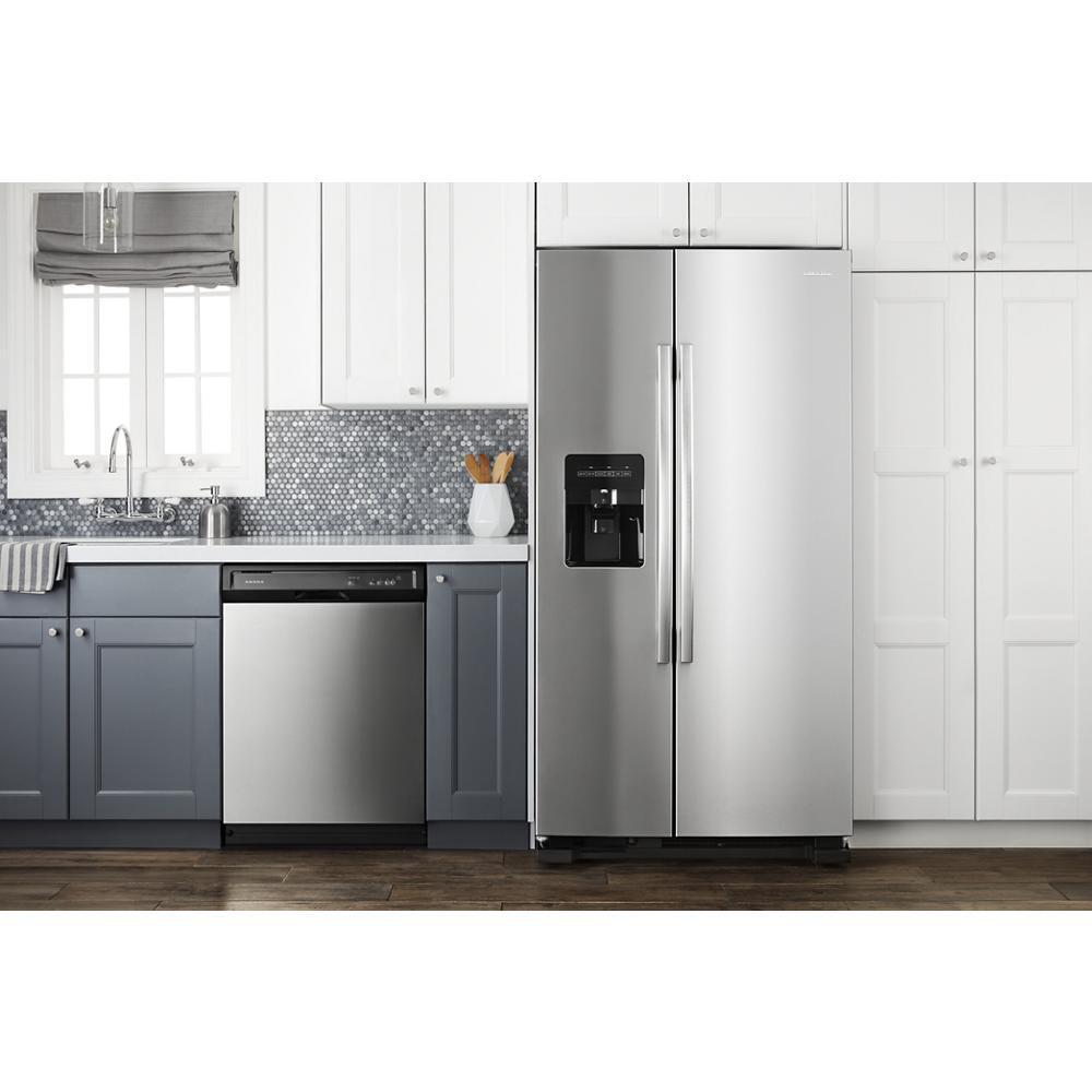 Amana ASI2575GRS 36-inch Wide Side-by-Side Refrigerator with Dual Pad External Ice and Water Dispenser - 25 Cu. Ft.