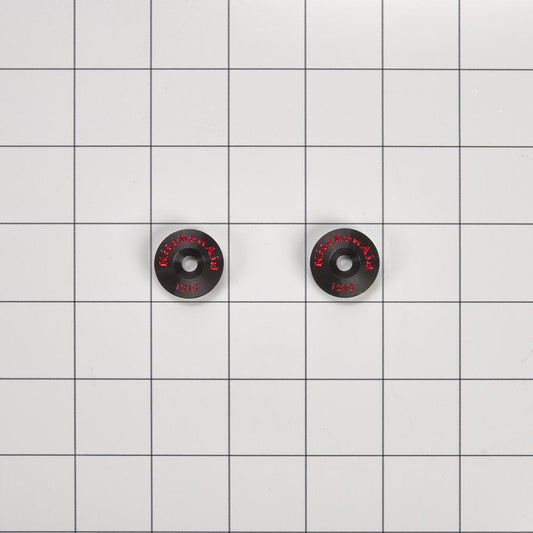 Kitchenaid W10846206 Refrigerator Handle Medallion Kit with 2 Medallions and Wrenches for KAD Models - Black