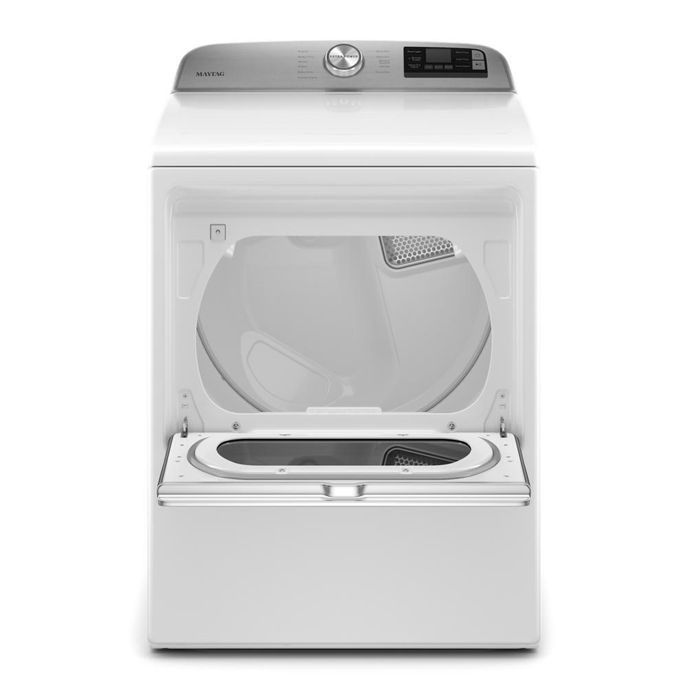 Maytag MED6230RHW Smart Top Load Electric Dryer with Extra Power Button - 7.4 cu. ft.