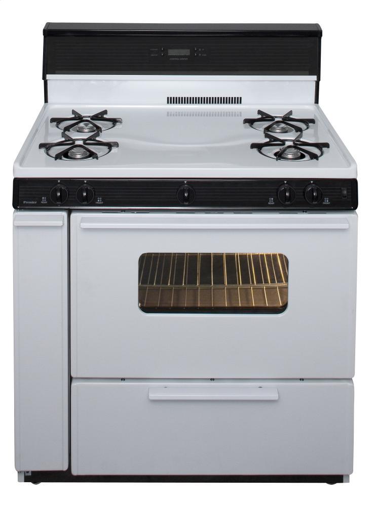 Premier 36 in. Freestanding Gas Range in White