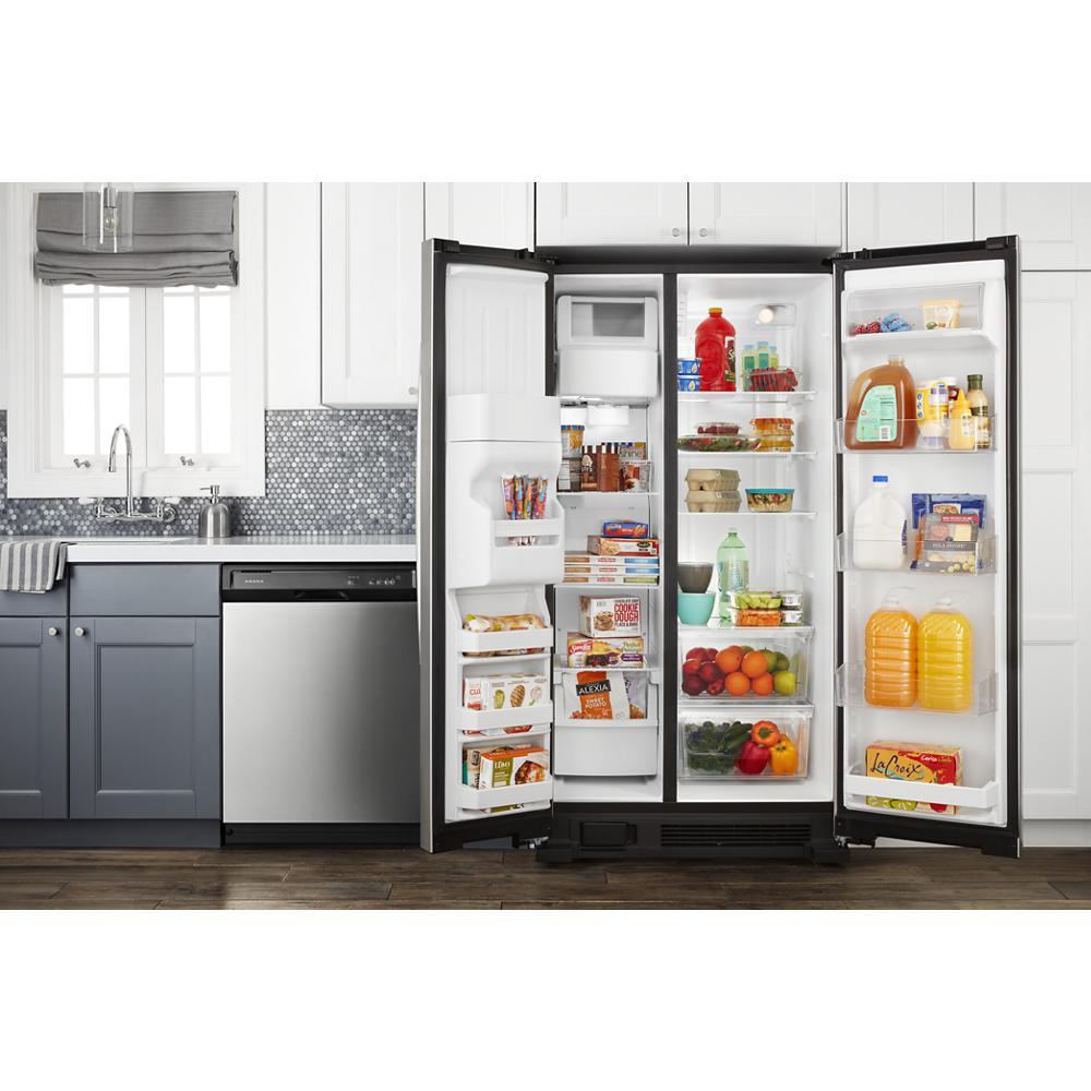 Amana ASI2575GRS 36-inch Wide Side-by-Side Refrigerator with Dual Pad External Ice and Water Dispenser - 25 Cu. Ft.