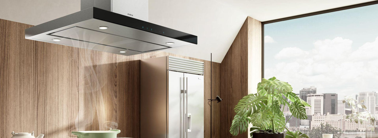 Elica ESL636S3 SALICE Island Range Hood 36" wide - 600CFM