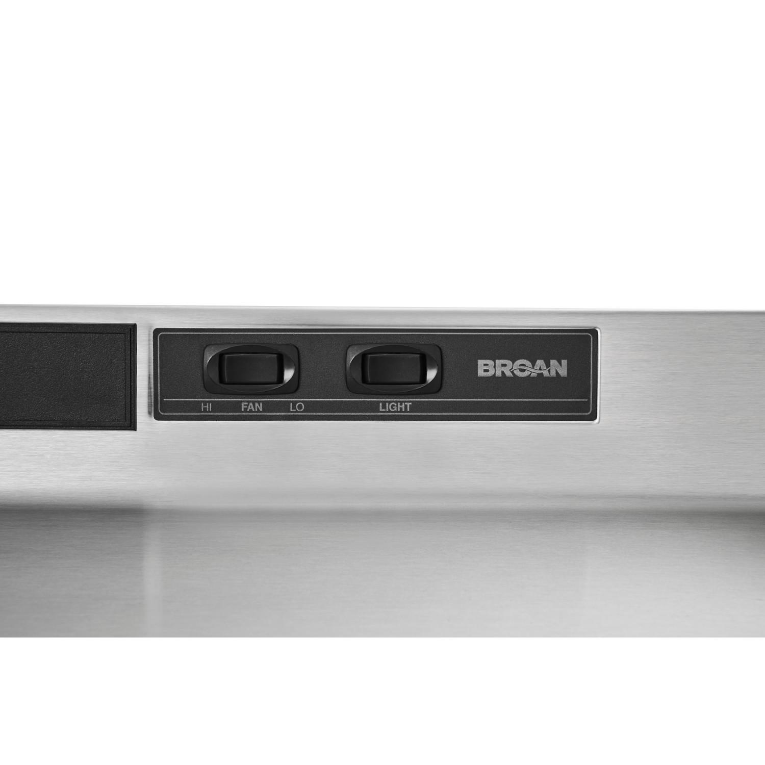F402404 Broan® 24-Inch Convertible Under-Cabinet Range Hood, 160 CFM, Stainless Steel