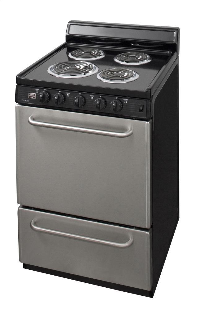 Premier ECK600BP 24 in. Freestanding Electric Range in Stainless Steel