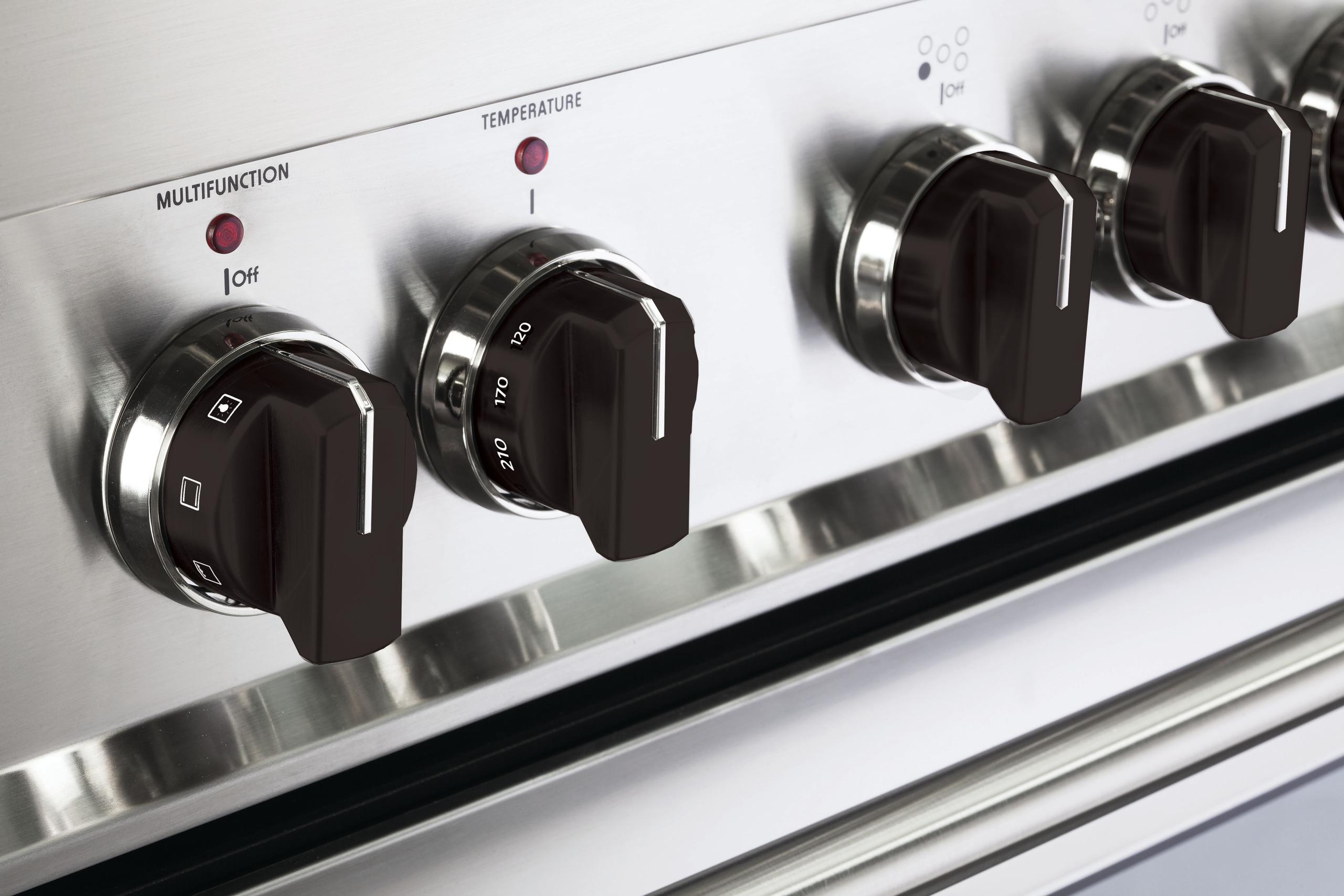 Color Knob Set for Designer Single Oven Dual Fuel Range - Black