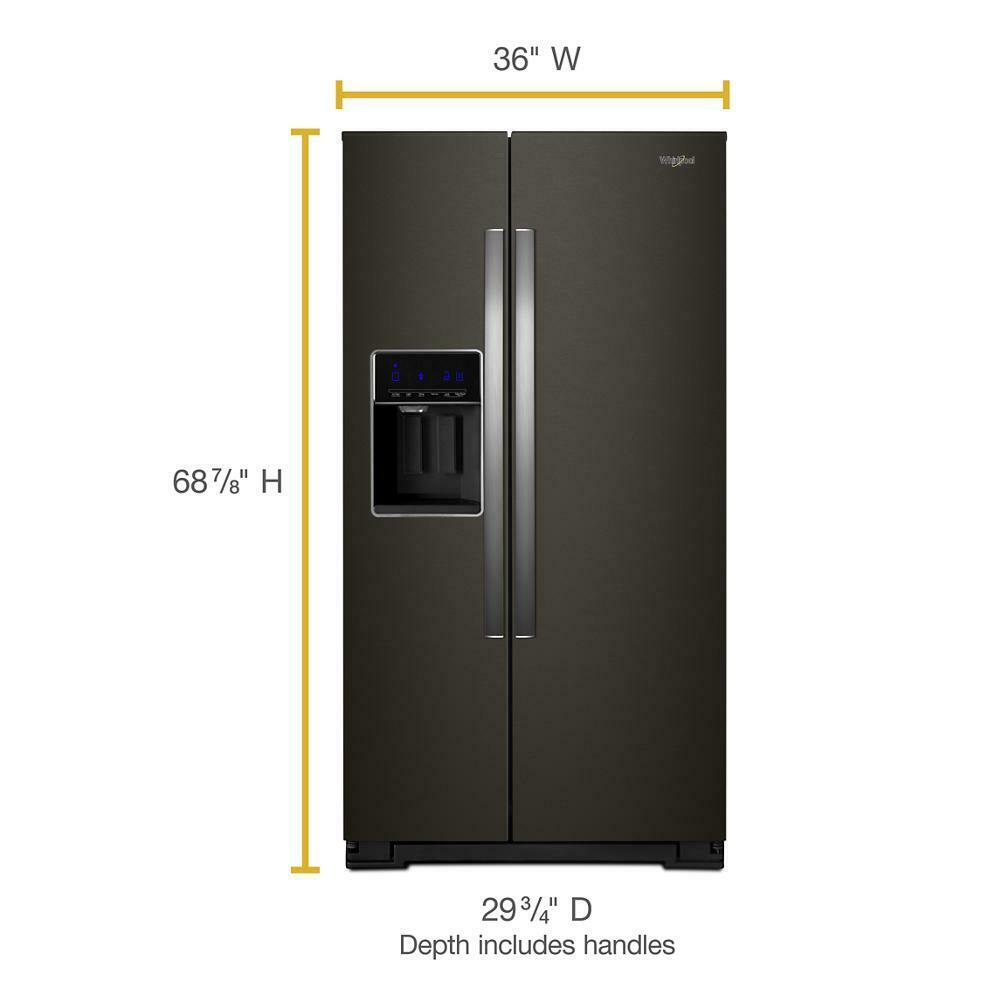 Whirlpool WRS571CIHV 36-inch Wide Counter Depth Side-by-Side Refrigerator - 21 cu. ft.