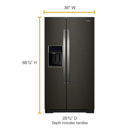 Whirlpool WRS571CIHV 36-inch Wide Counter Depth Side-by-Side Refrigerator - 21 cu. ft.