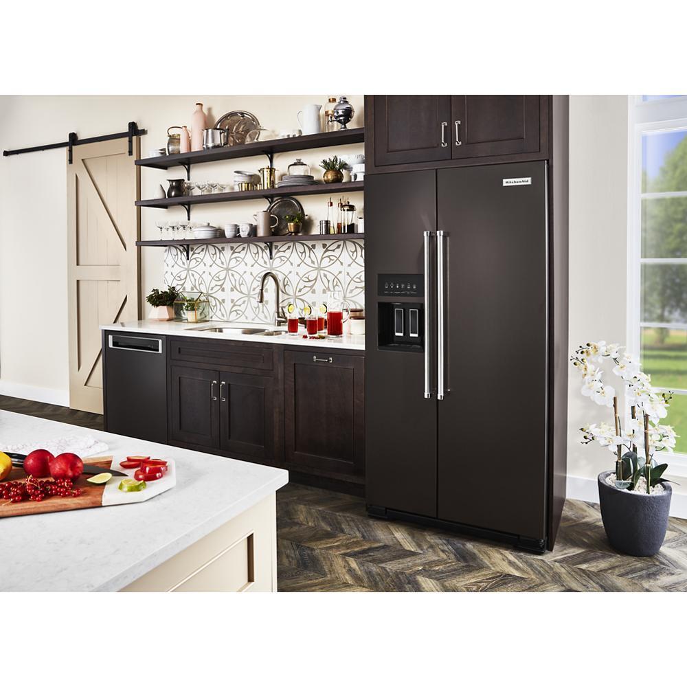 Kitchenaid 22.6 cu ft. Counter-Depth Side-by-Side Refrigerator with Exterior Ice and Water and PrintShield™ finish