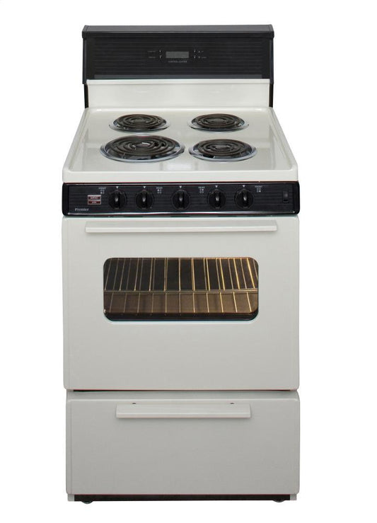 Premier ECK240TP 24 in. Freestanding Electric Range in Biscuit