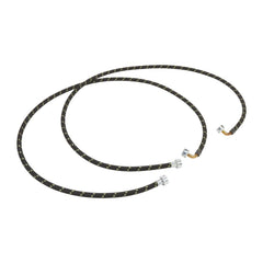 Whirlpool 8212638RP 6' Black braided hoses with 90 degree elbow rated 1700 PSI with two female connections - 2 Pack