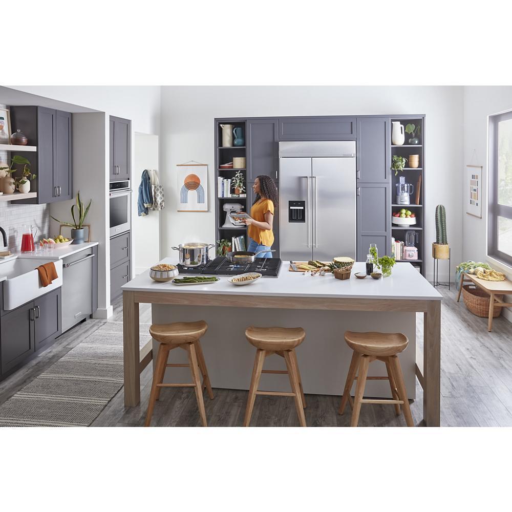 Kitchenaid KUWL314KSS 24" Undercounter Wine Cellar with Glass Door and Metal-Front Racks