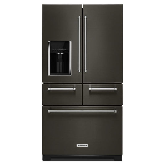 Kitchenaid KRMF706EBS 25.8 Cu. Ft. 36" Multi-Door Freestanding Refrigerator with Platinum Interior Design and PrintShield™ Finish