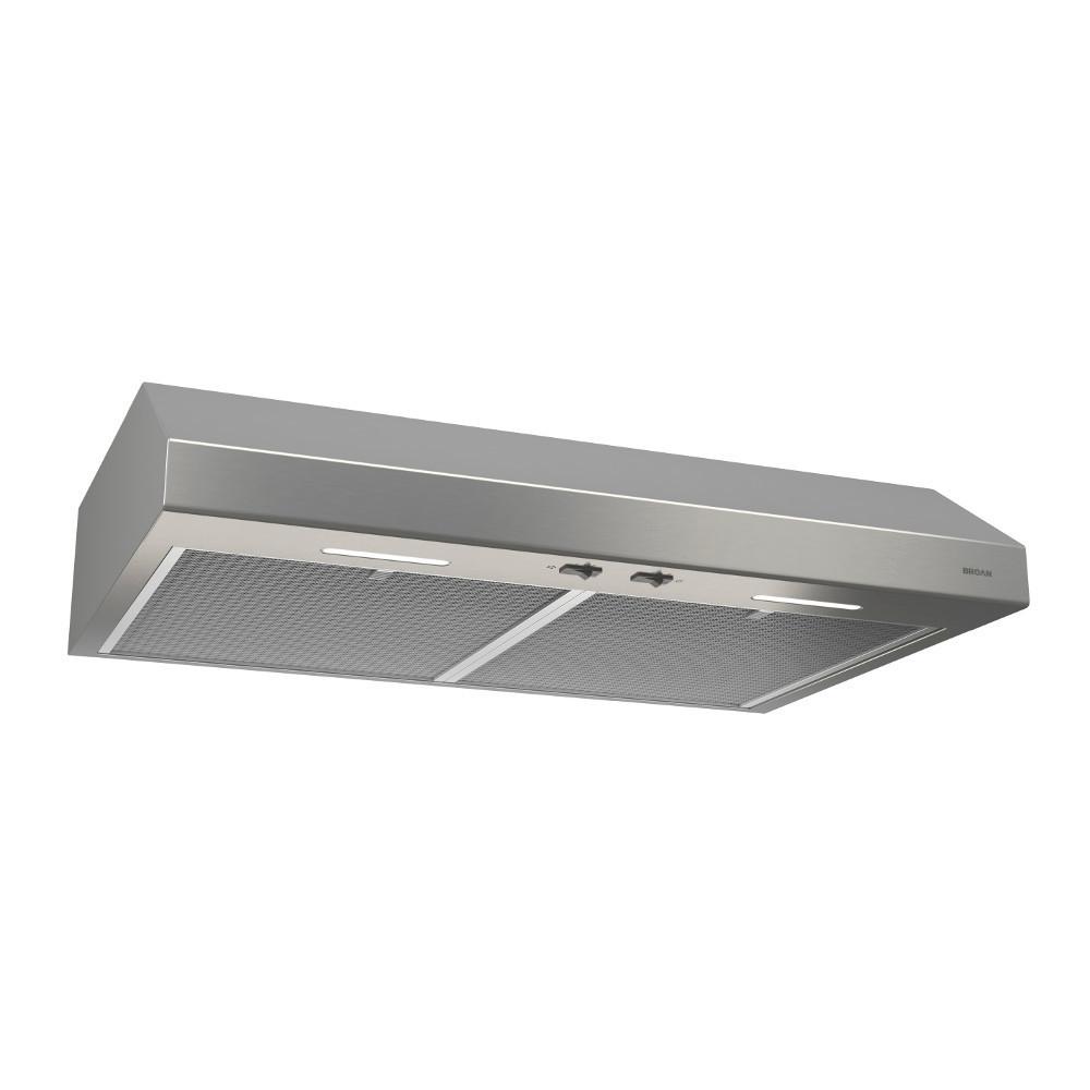 Broan 30-Inch 300 Max Blower CFM 1.5 Sones Stainless Steel Range Hood ENERGY STAR® certified