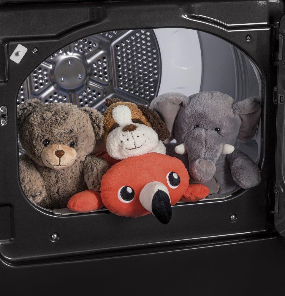 GE® 7.4 cu. ft. Capacity aluminized alloy drum Electric Dryer with Sanitize Cycle and Sensor Dry