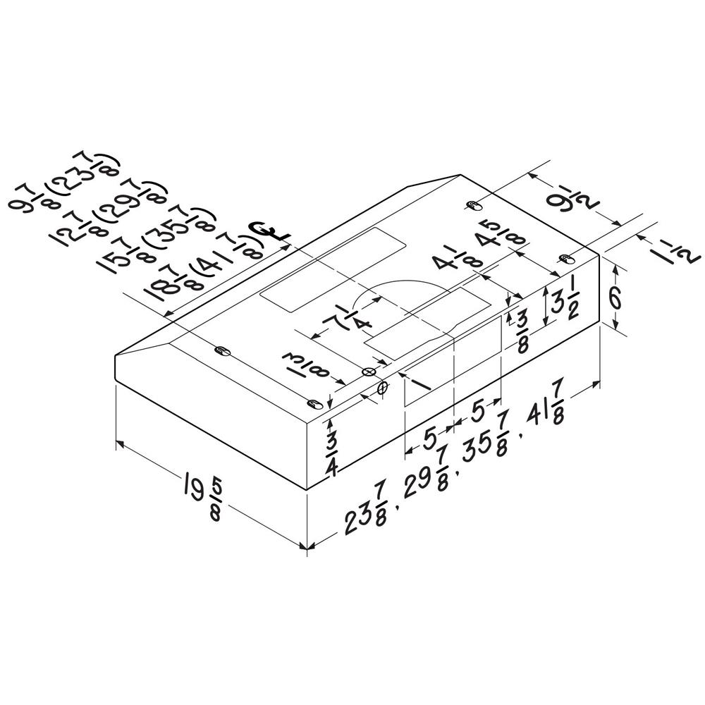 Broan BCSD124WW Glacier 24-Inch 300 Max Blower CFM 5 Sones White Range Hood