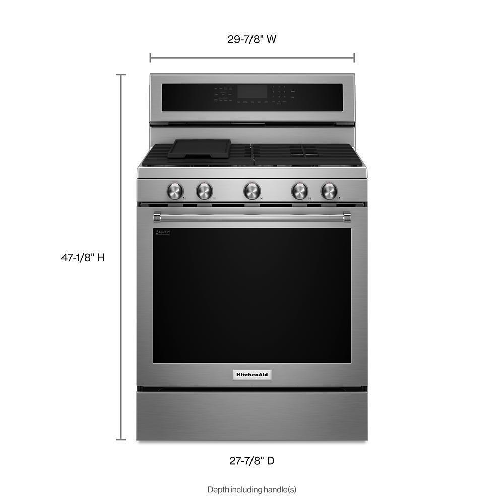 Kitchenaid KFGG500ESS 30-Inch 5-Burner Gas Convection Range