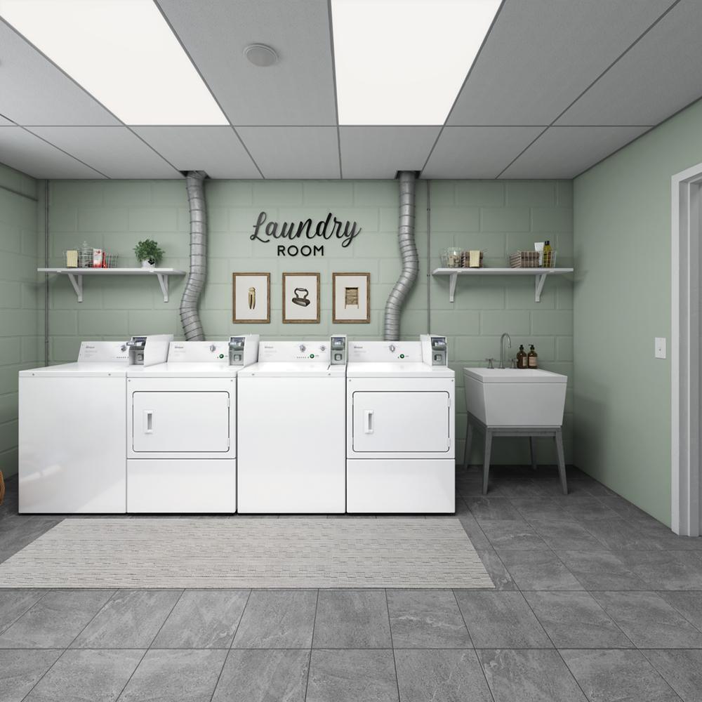 Whirlpool CAE2745FQ Commercial Top-Load Washer, Coin Slide