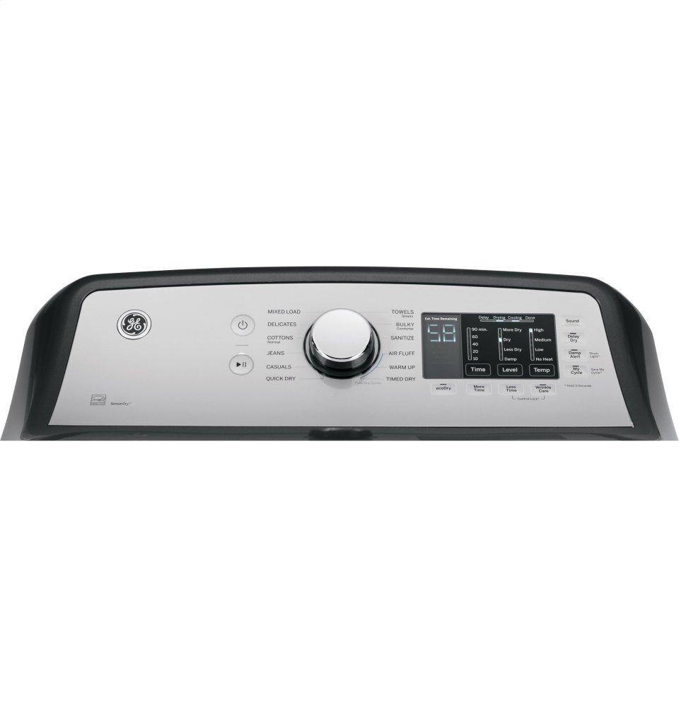 GE® 7.4 cu. ft. Capacity aluminized alloy drum Electric Dryer with Sanitize Cycle and Sensor Dry