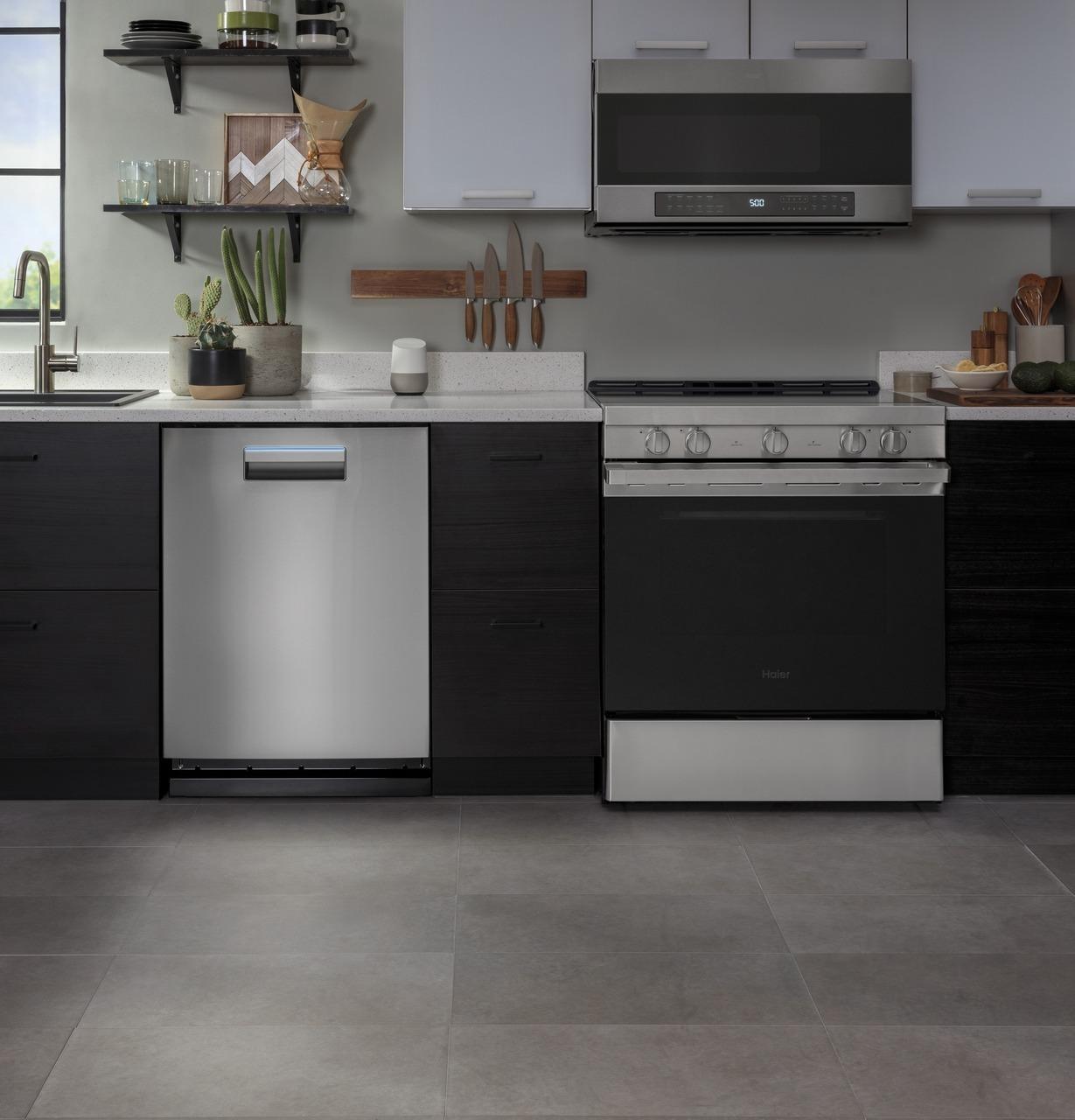 Haier ENERGY STAR® Smart Top Control with Stainless Steel Interior Dishwasher with Sanitize Cycle