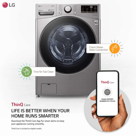 4.5 cu. ft. Ultra Large Capacity Smart wi-fi Enabled Front Load Washer with Built-In Intelligence & Steam Technology