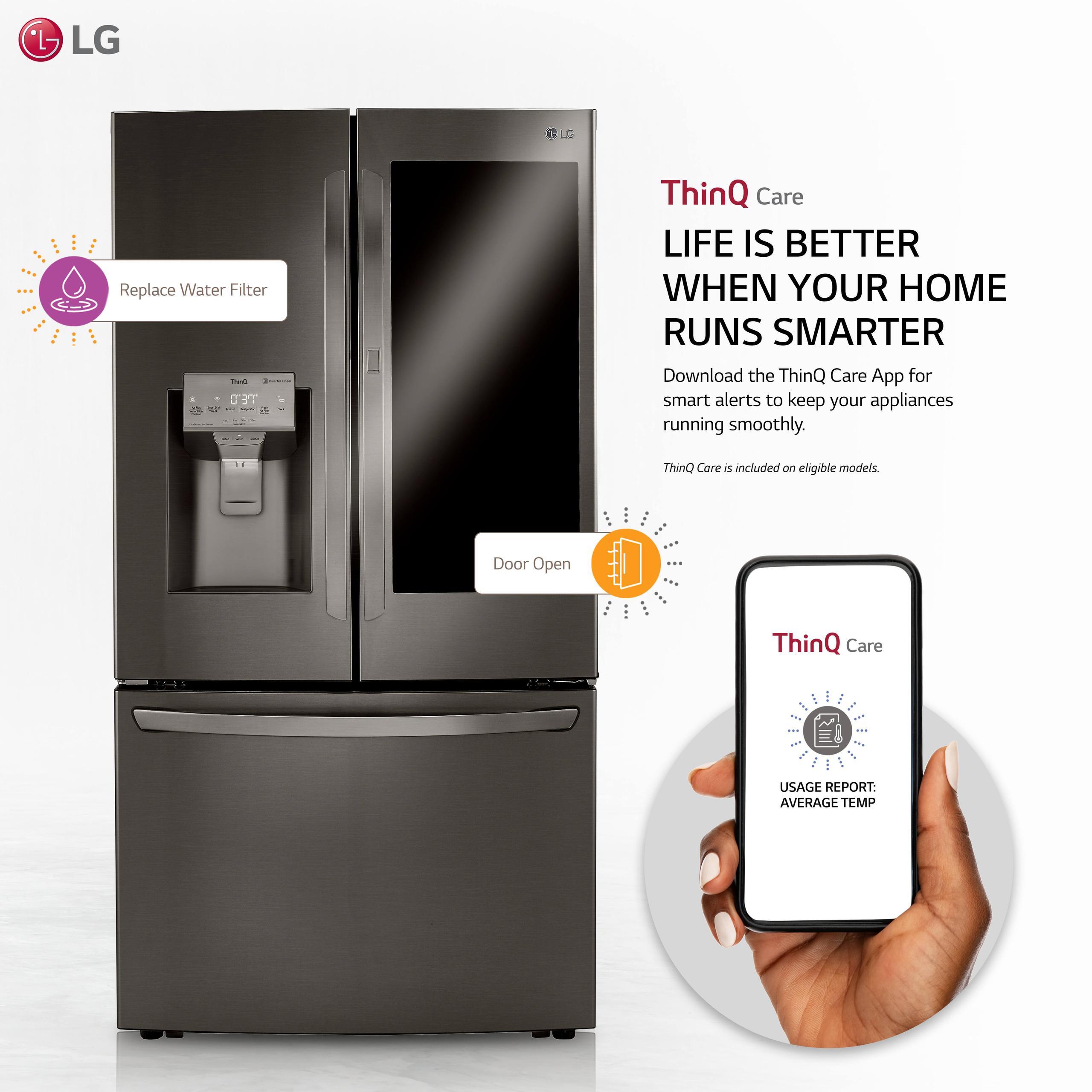 24 cu. ft. Smart wi-fi Enabled InstaView™ Door-in-Door® Counter-Depth Refrigerator with Craft Ice™ Maker