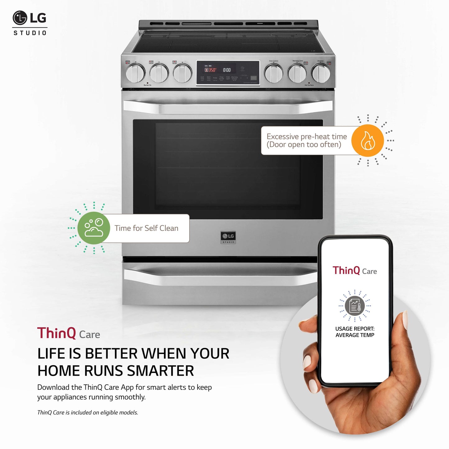 LG STUDIO 6.3 cu. ft. Induction Slide-in Range with ProBake Convection® and EasyClean®
