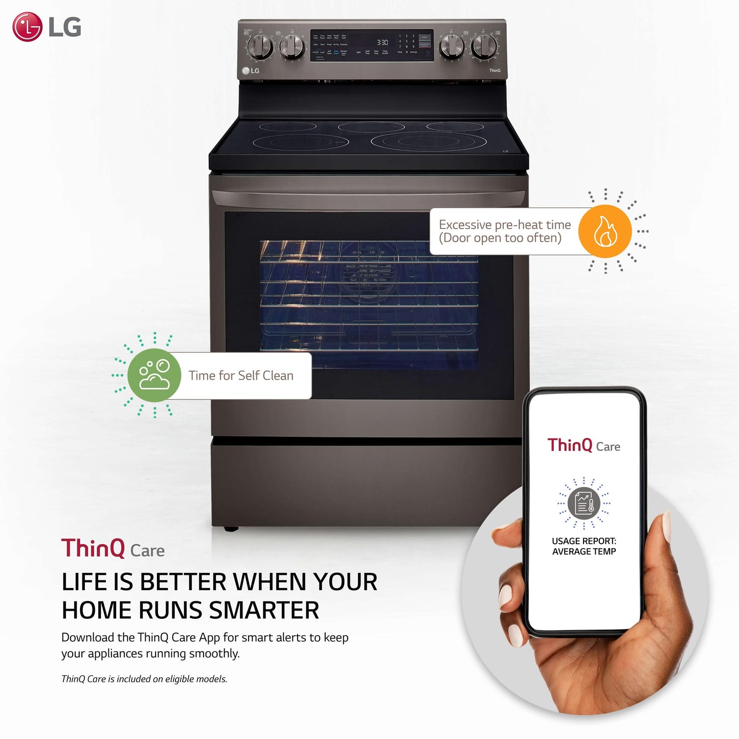 Lg LREL6325D 6.3 cu ft. Smart Wi-Fi Enabled True Convection InstaView® Electric Range with Air Fry
