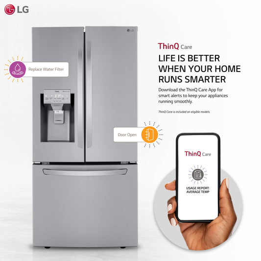 Lg 25 cu. ft. Smart wi-Fi Enabled French Door Refrigerator