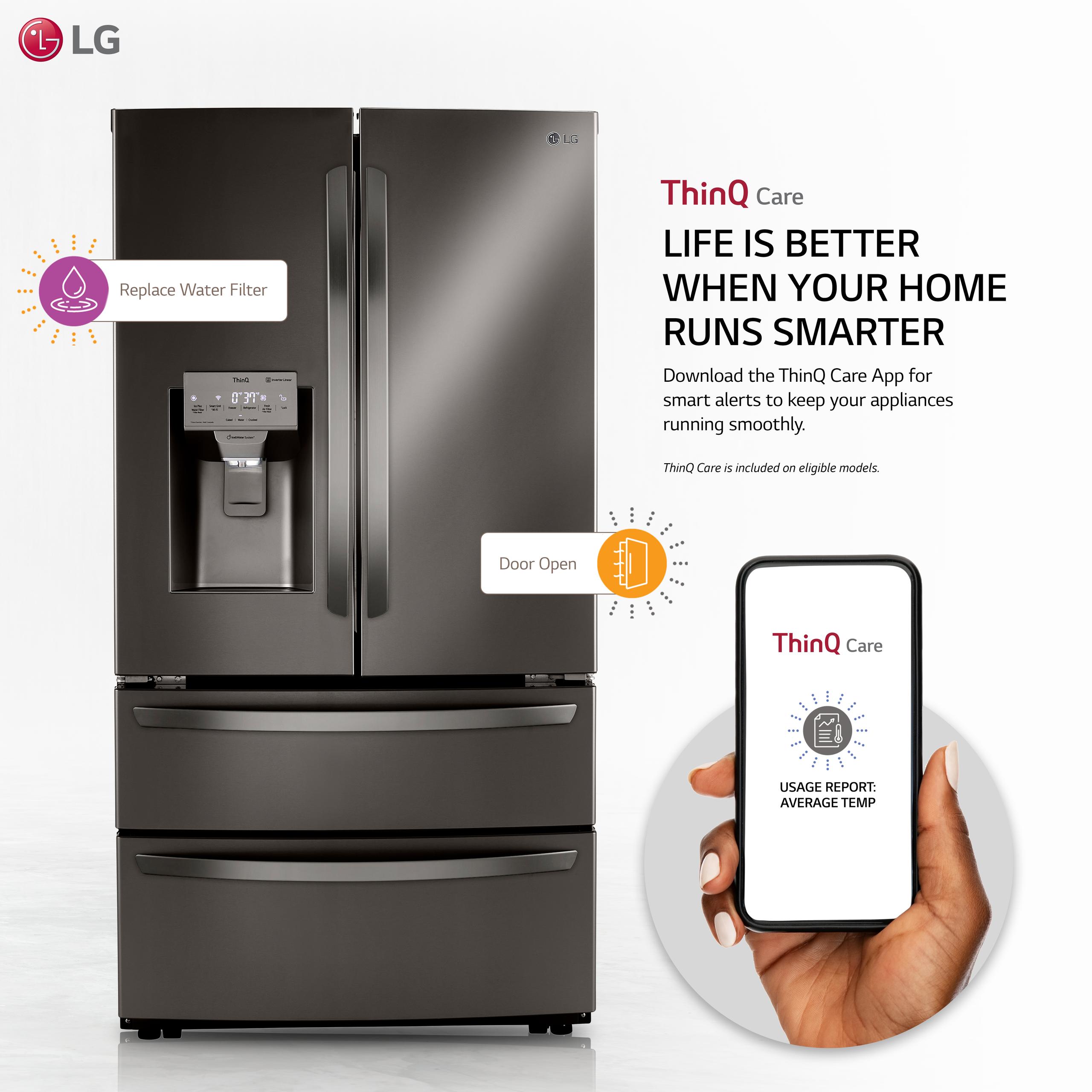 Lg 28 cu ft. Smart Double Freezer Refrigerator with Craft Ice™