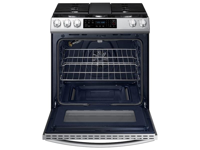 Samsung 6.0 cu. ft. Smart Slide-in Gas Range with Convection in Stainless Steel