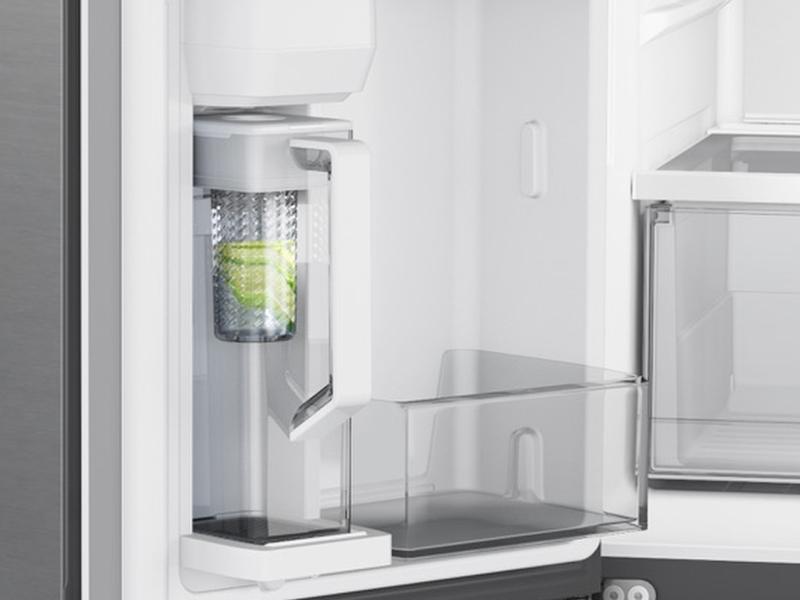 Samsung 23 cu. ft. Smart Counter Depth 4-Door Flex™ refrigerator with AutoFill Water Pitcher and Dual Ice Maker in Stainless Steel