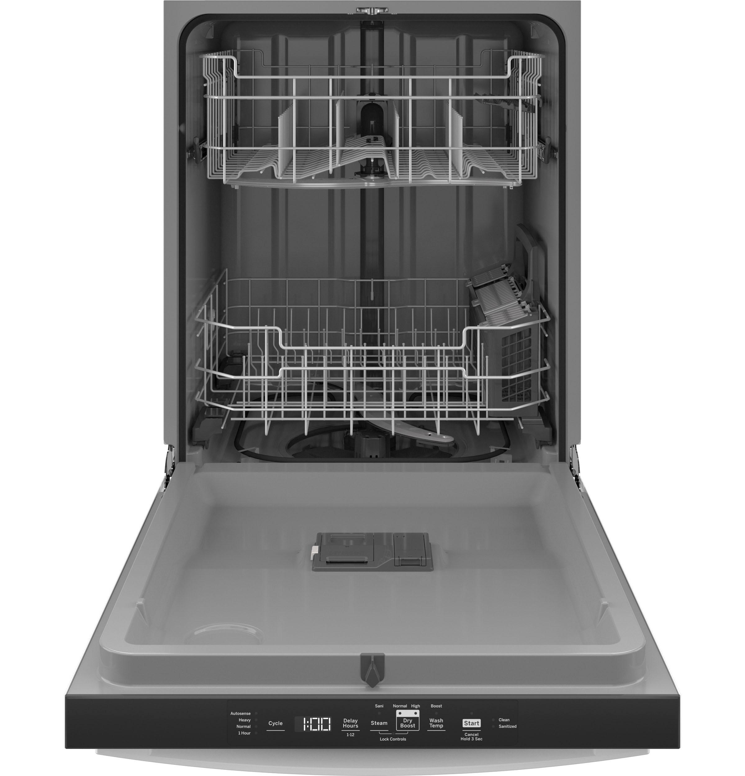 GDT550PGRWW GE® ENERGY STAR® Top Control with Plastic Interior Dishwasher with Sanitize Cycle & Dry Boost