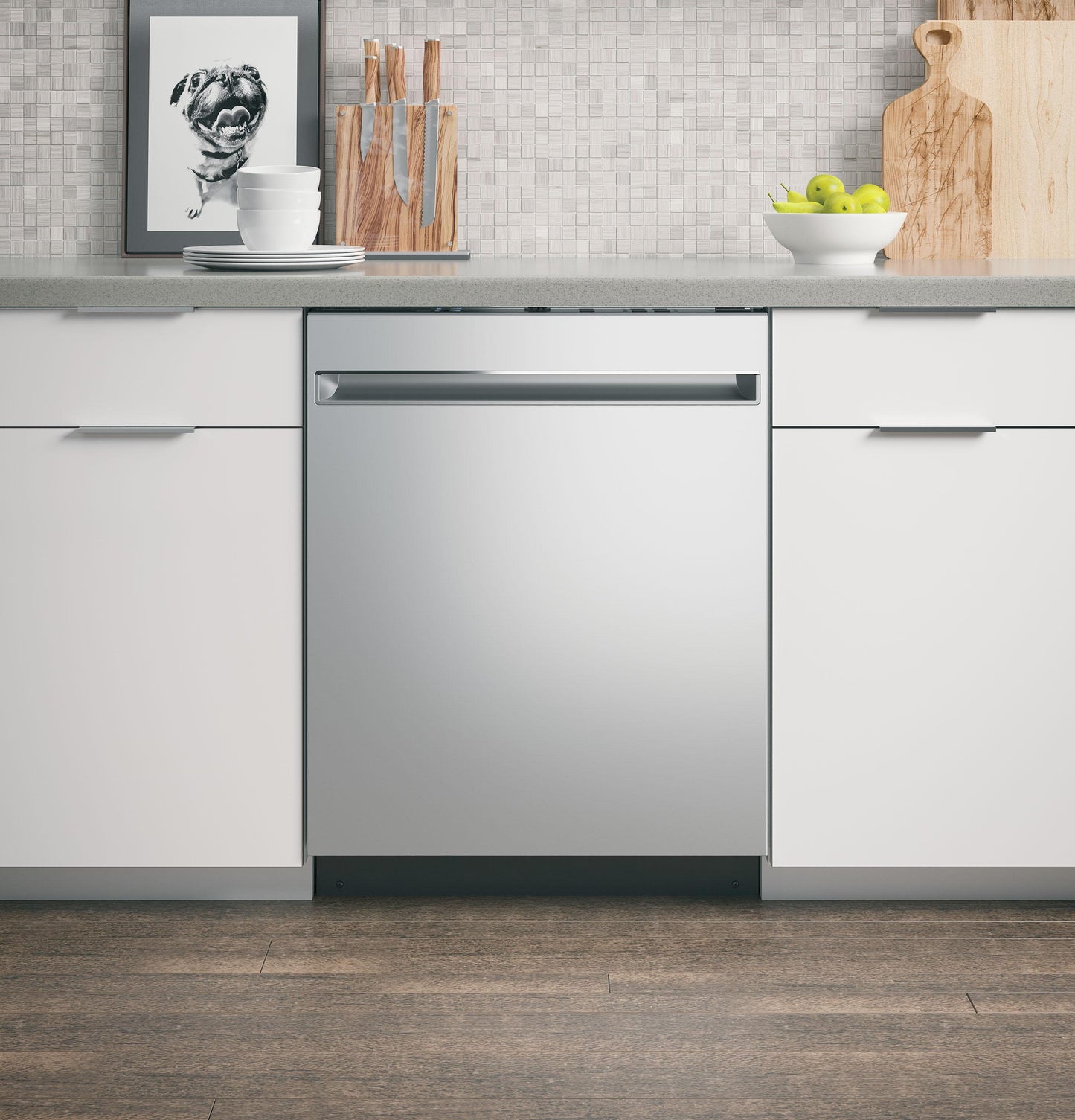 GDT225SSLSS GE® ENERGY STAR® ADA Compliant Stainless Steel Interior Dishwasher with Sanitize Cycle