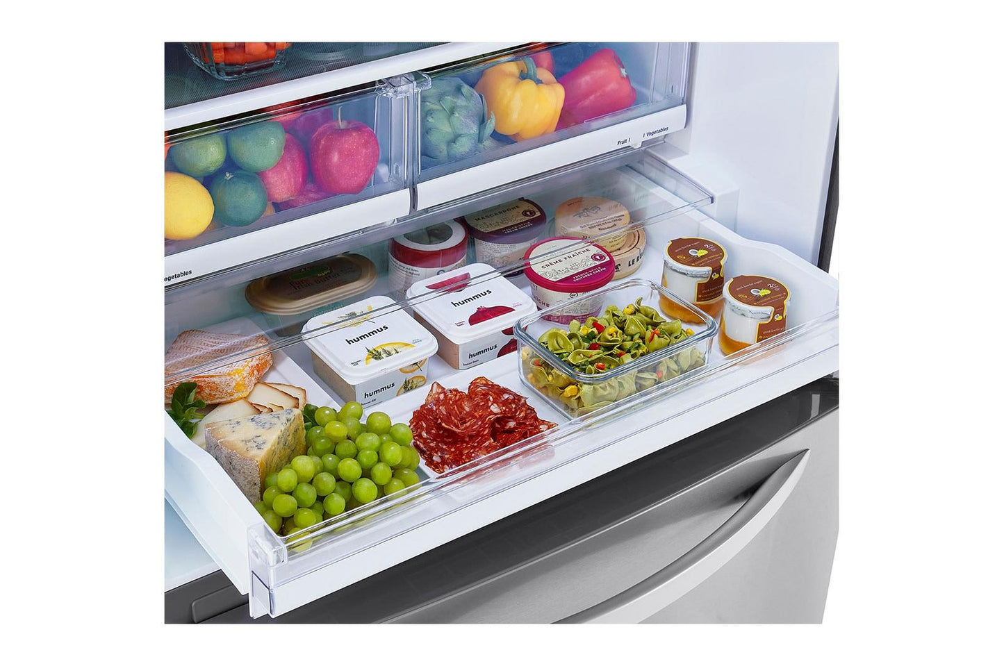 Lg LRDCS2603S 26 cu. ft. 33 Inch Wide Bottom Freezer Refrigerator - Stainless Steel