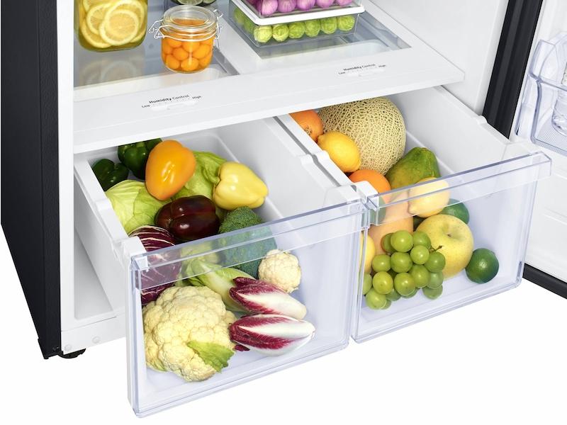 Samsung RT18M6215SG 18 cu. ft. Top Freezer Refrigerator with FlexZone™ and Ice Maker in Black Stainless Steel