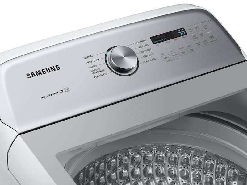 Samsung 5.0 cu. ft. Top Load Washer with Active WaterJet in White