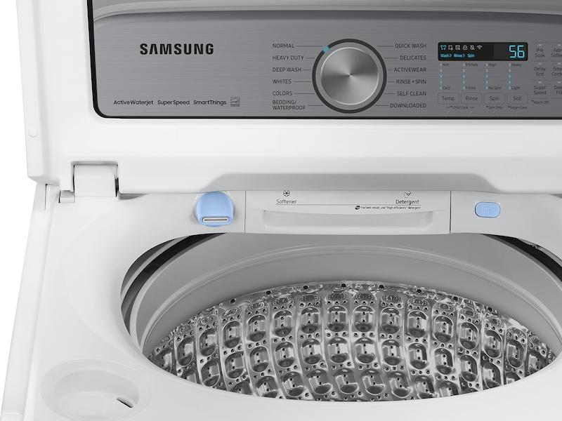 5.2 cu. ft. Large Capacity Smart Top Load Washer with Super Speed Wash in White