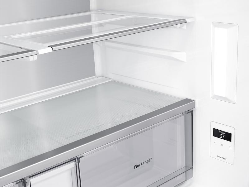 23 cu. ft. Smart Counter Depth 4-Door Flex™ Refrigerator with Beverage Center and Dual Ice Maker in Black Stainless Steel