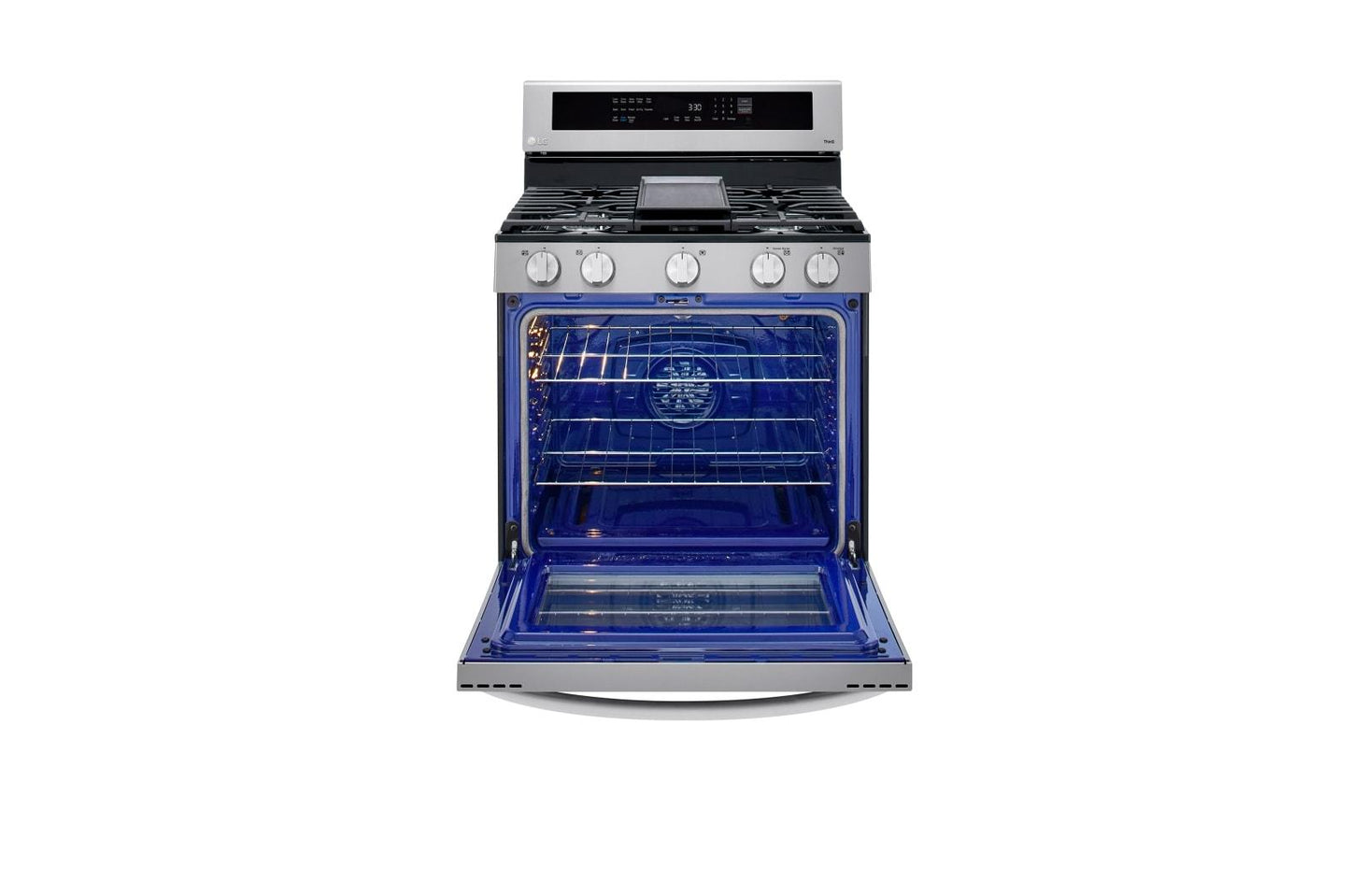 Lg LRGL5825F 5.8 cu ft. Smart Wi-Fi Enabled True Convection InstaView® Gas Range with Air Fry