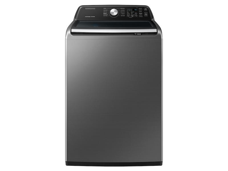 Samsung 4.4 cu. ft. Top Load Washer with ActiveWave™ Agitator and Active WaterJet in Platinum