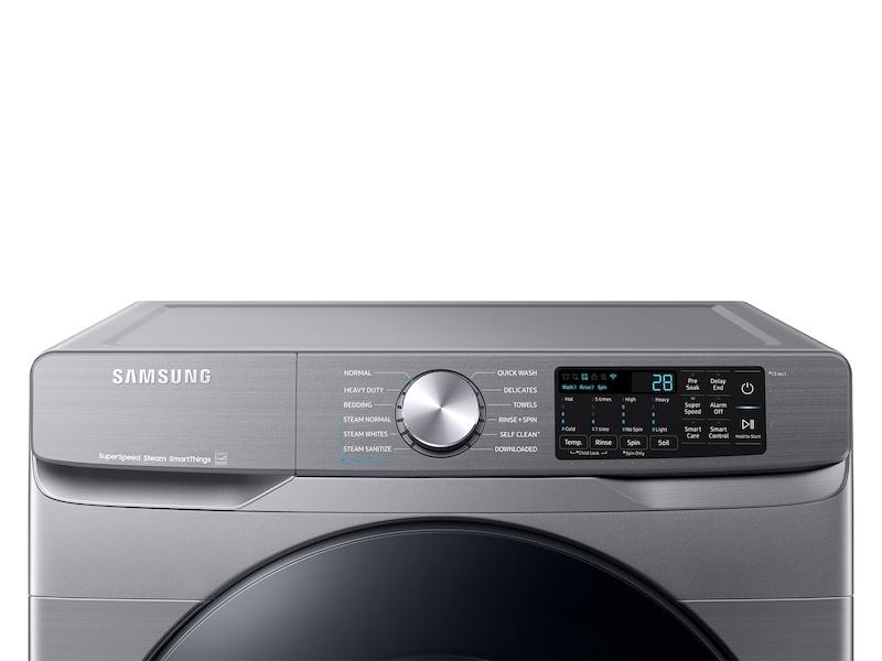 Samsung 4.5 cu. ft. Large Capacity Smart Front Load Washer with Super Speed Wash in Platinum