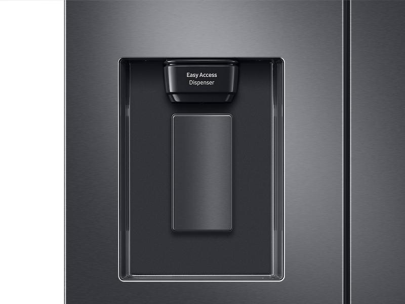 22 cu. ft. Smart 3-Door French Door Refrigerator with External Water Dispenser in Fingerprint Resistant Black Stainless Steel