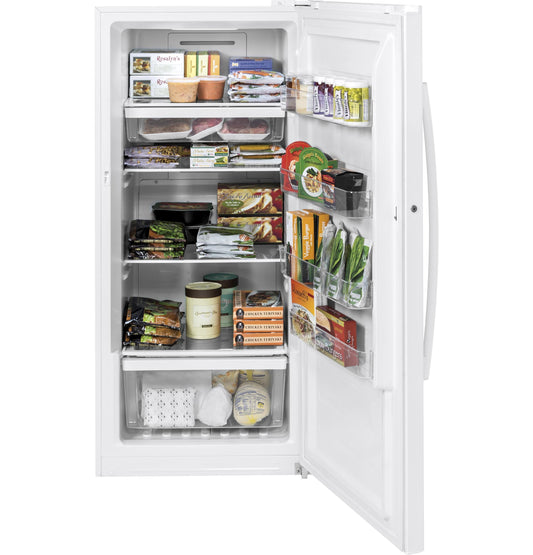 FUF14DLRWW GE® ENERGY STAR® 14.1 Cu. Ft. Frost-Free Garage Ready Upright Freezer