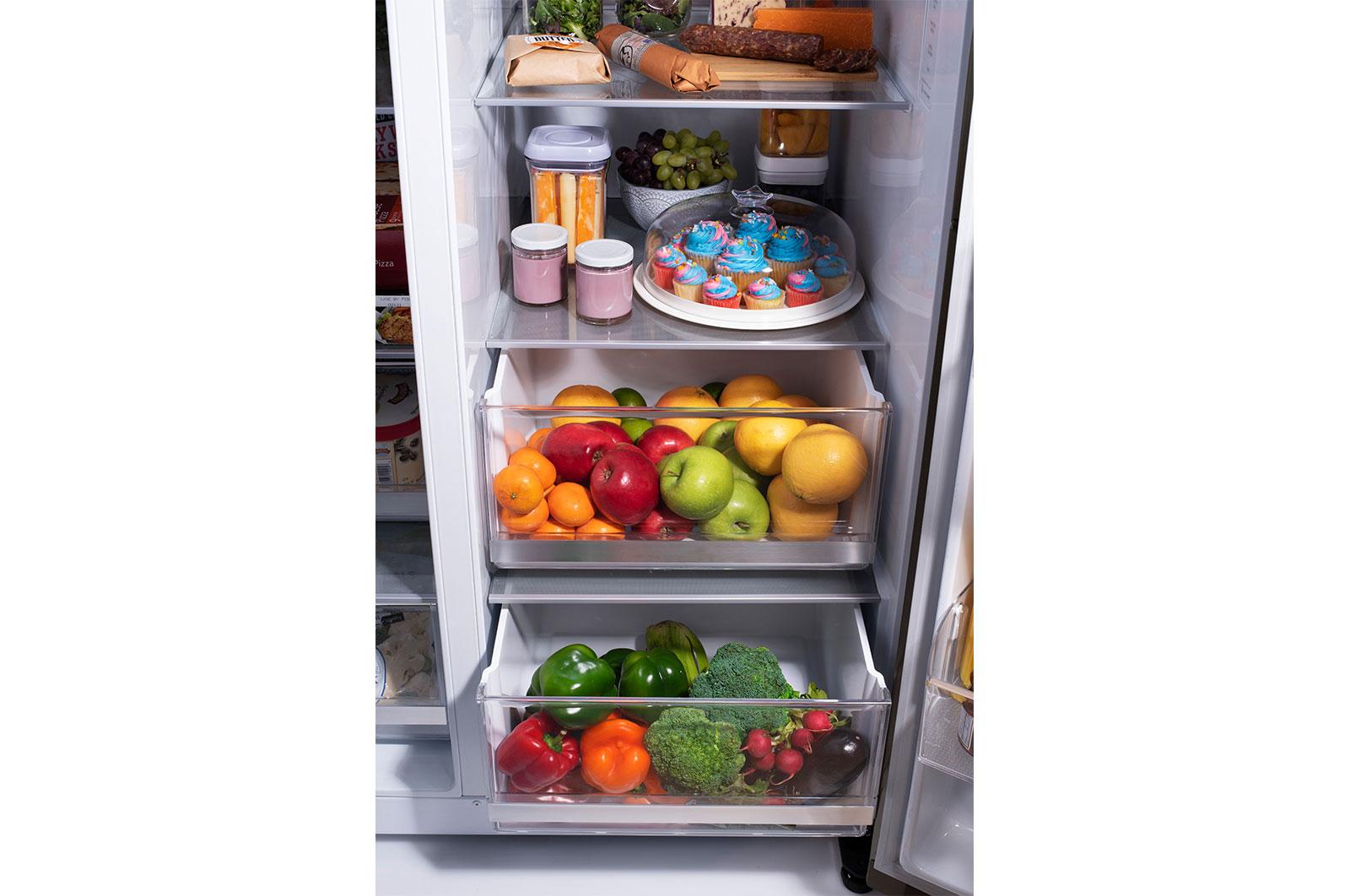 Lg LRSOC2306D 23 cu. Ft. Side-By-Side Counter-Depth InstaView® Refrigerator with Craft Ice™