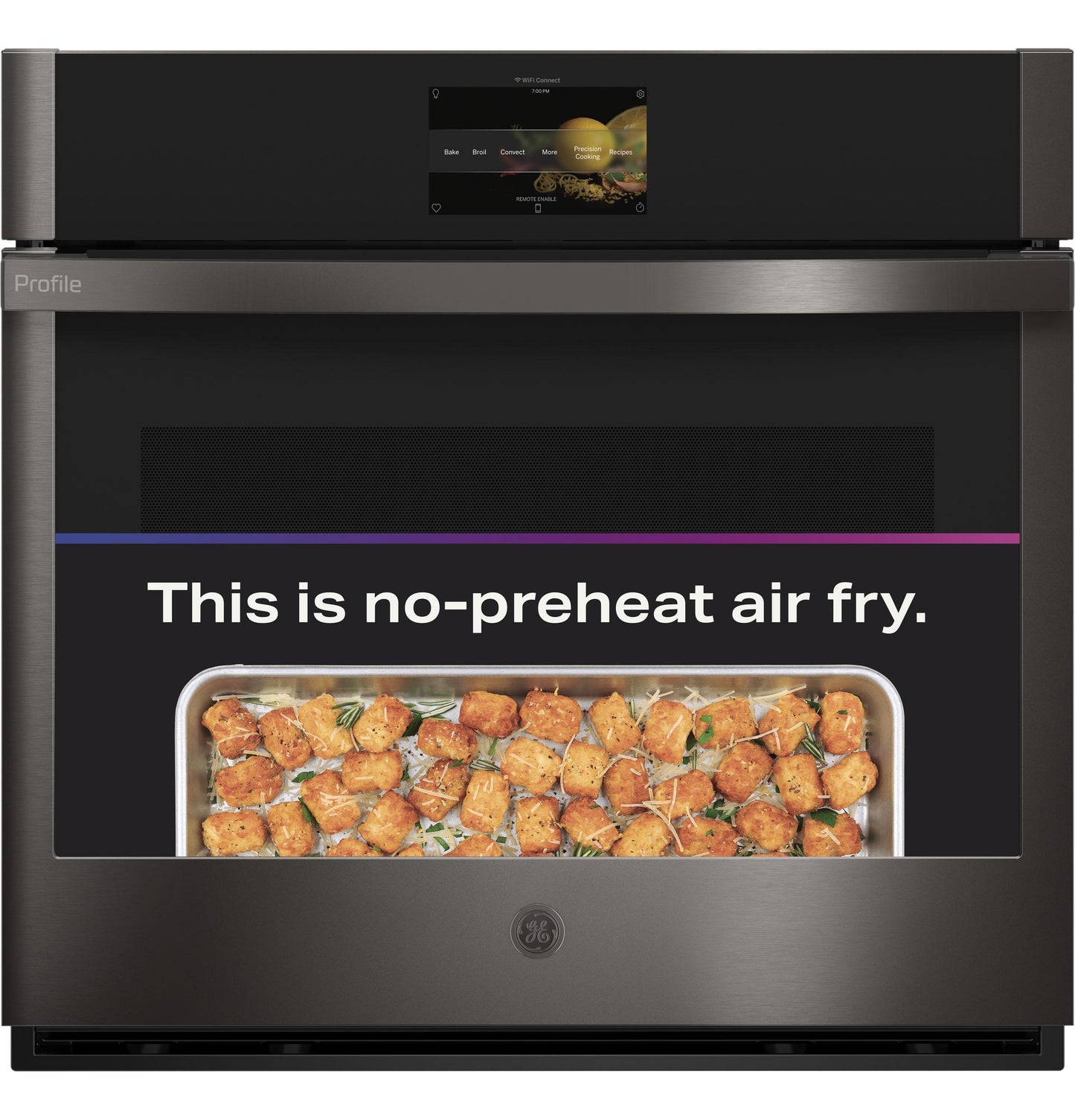 PTS7000BNTS GE Profile™ 30" Smart Built-In Convection Single Wall Oven with No Preheat Air Fry and Precision Cooking