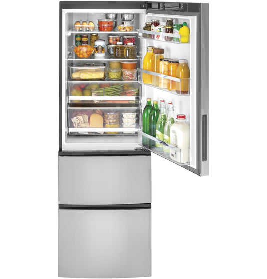 GLE12HSPSS GE® ENERGY STAR® 11.9 Cu. Ft. Bottom-Freezer Refrigerator