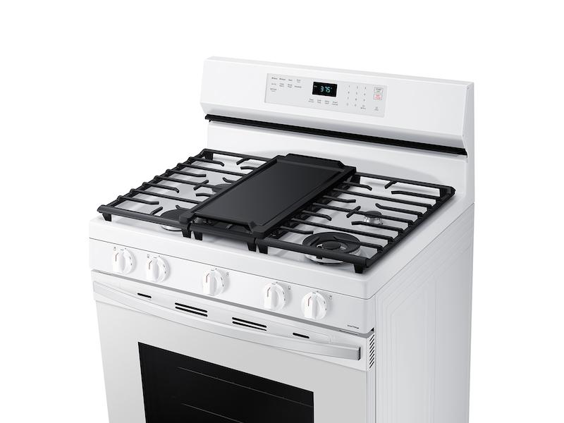 6.0 cu. ft. Smart Freestanding Gas Range with Integrated Griddle in White